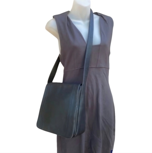 Coach (Vintage 1990s) Lexington Flap Bag 4183 Italy Black Leather - Picture 14 of 15